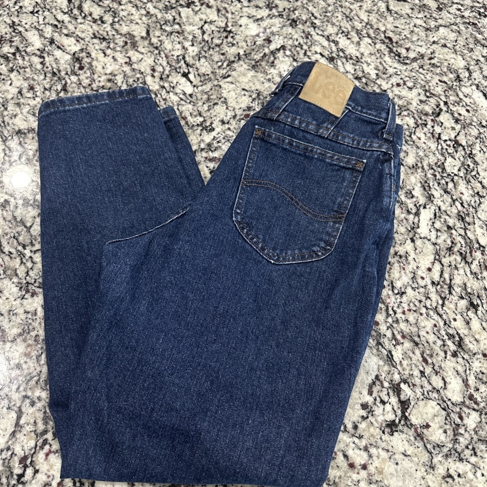 VINTAGE 90s Mr Lee Tapered Medum Wash‎ Jeans Women's Size 12P Made in USA